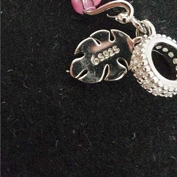 925 Sterling Silver Flamingo Charm - Picture 6 of 8